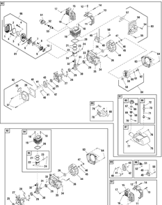 Engine Group - Sp43-W (702042) Diagram and Parts List for 866030-SP43-W 2011 Briggs and Stratton Brush Cutter